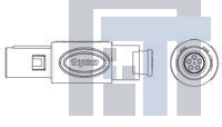 1877849-2 Стандартный цилиндрический соединитель PLUG 5P 80 DEG BLK 6.4 DIA