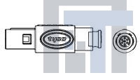 1877851-2 Стандартный цилиндрический соединитель PLUG 7P 80 DEG BLK 6.4 DIA