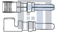 213841-1 Стандартные цилиндрические контакты PIN 10-8 AWG CU/AG Reel of 1500