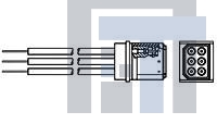 443832-1 Стандартный цилиндрический соединитель LGH 6 PIN RECPT R/A