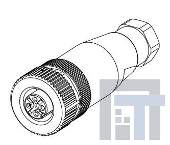 6-2271116-2 Цилиндрические метрические разъемы M12 FEMALE A CODE 12P PG9 (AU)