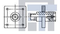 846814-1 Стандартный цилиндрический соединитель LGH-1L FLANGED RECEPT.