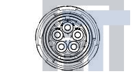 864065-1 Стандартный цилиндрический соединитель 5 CONTACT PLUG KIT