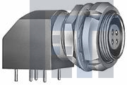 EXG-0B-304-HLN Цилиндрические защелкивающиеся разъемы 4P PCB MNT RECEPT R/A FRT & REAR NUTS