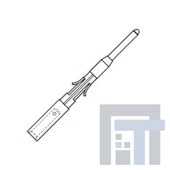 FGG-0B-554-ZZC Цилиндрические защелкивающиеся разъемы MALE CRIMP CONT W. CABLE COLLET