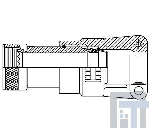 M85049-1819N03 Круговой мил / технические характеристики корпусов разъемов STRAIGHT BACKSHELL