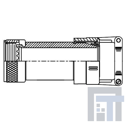 M85049-1917N02 Круговой мил / технические характеристики корпусов разъемов STRAIGHT BACKSHELL