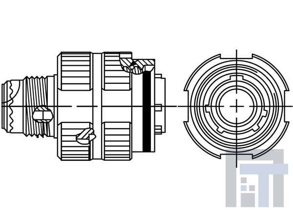 TVS06-RF17-35PD Круговой мил / технические характеристики соединителя 55P SIZE 17 STRAIGHT PIN PLUG