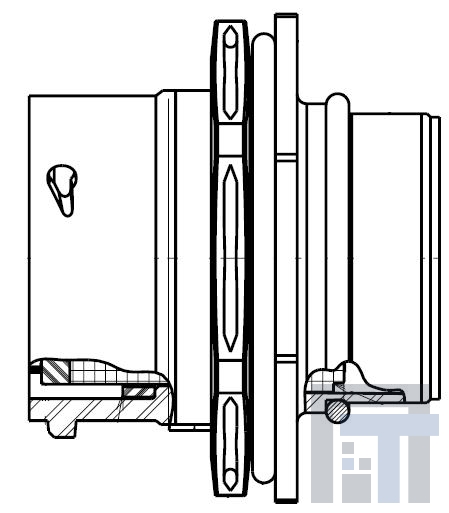 UT0W71419SH Стандартный цилиндрический соединитель 19P Sckt Receptacle Jam Nut Size 14