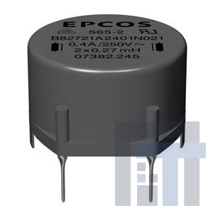 B82721A2601N020 Синфазные фильтры / дроссели RING CORE CHOKE 2X15MH 0.6A